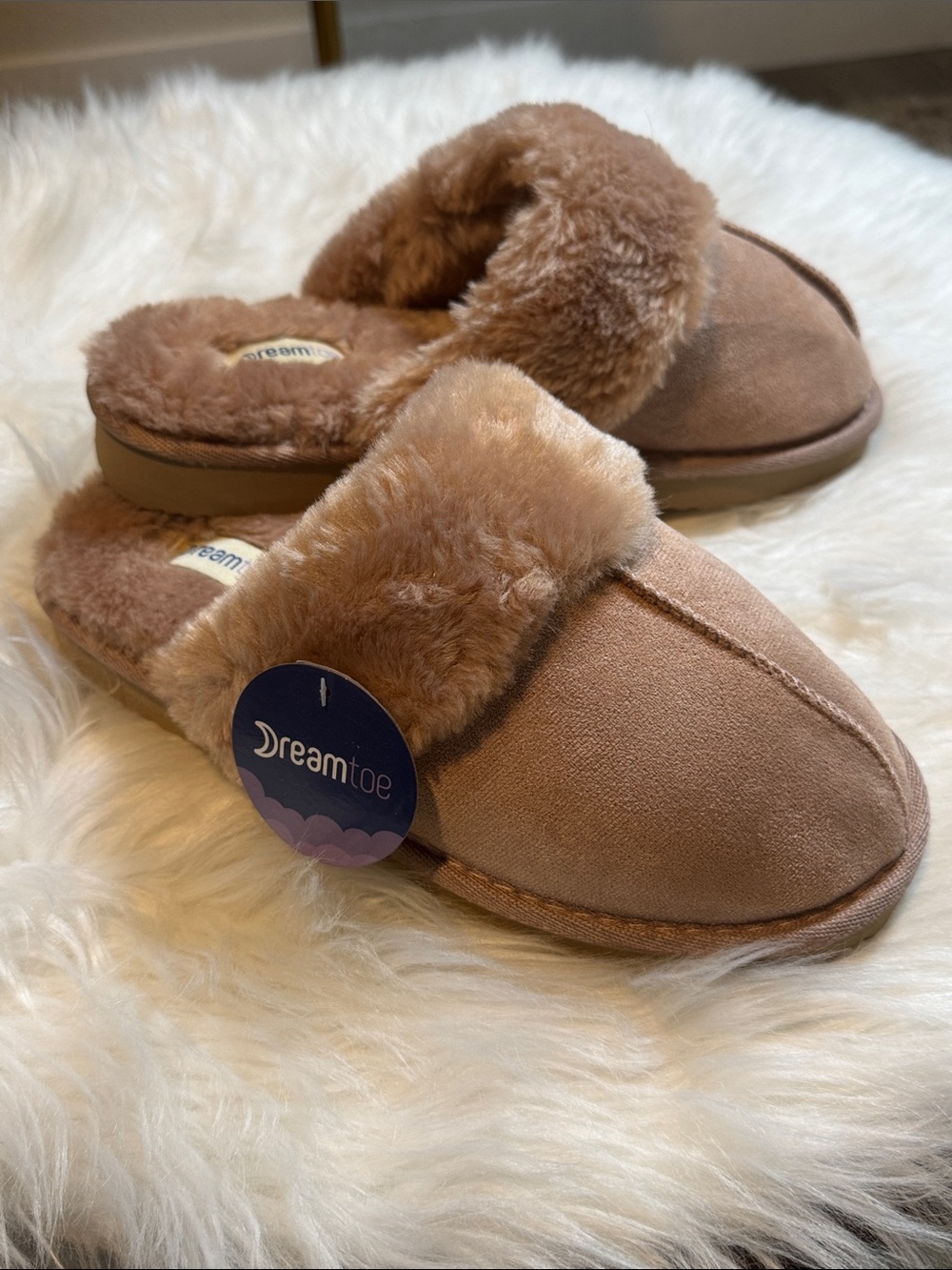 NWT Dreamtoe Slip-On Slippers in Pink/Blush size 9